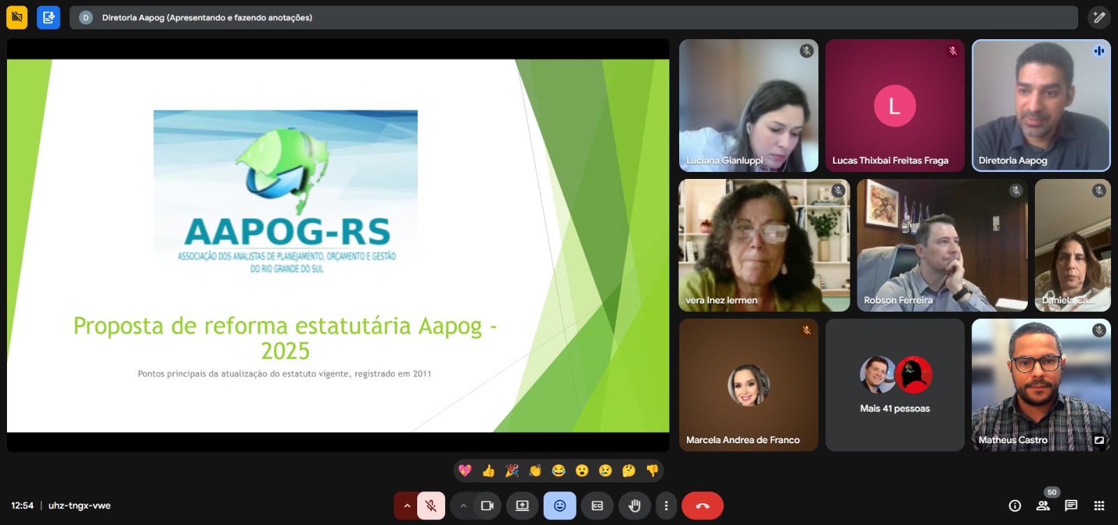 Assembleia Geral aprova reforma estatutária da AAPOG com ampla participação dos associados